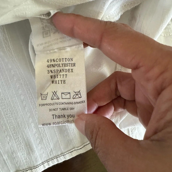 ROAR Buckle Y2K Men’s Refined Embroidered Button White Western Style Shirt XL - Picture 15 of 16